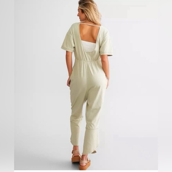 Free People Good Side Romper Lima Bean - Picture 4 of 4